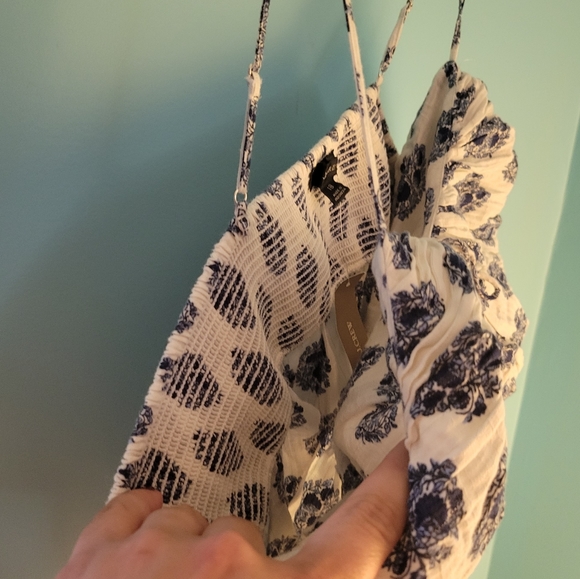 NWT J. Crew Blue & White Cropped Tank Top sz. 18 - Picture 4 of 8